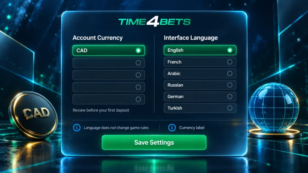 time4bets currency