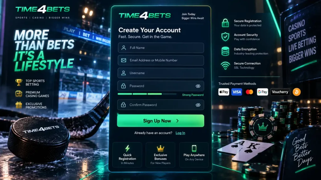 time4bets register